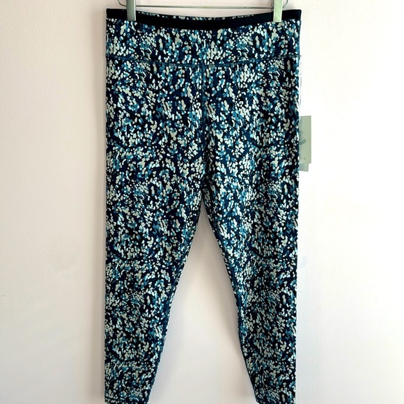 Calme by Johnny Was size XL Endurance High Waist 7/8 Leggings Blue Speckled - Picture 3 of 7
